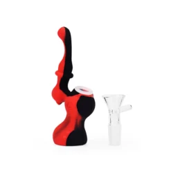 Ritual - 5'' Silicone Upright Bubbler - Black & Red