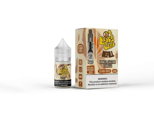 Beach Club Refillable Disposable Vape 25000 - Vanilla Custard Tobacco